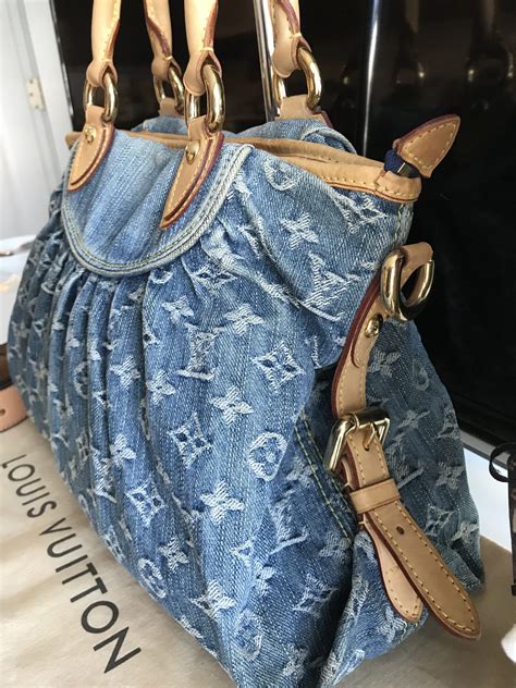 louis vuitton blue denim monogram onthego mm